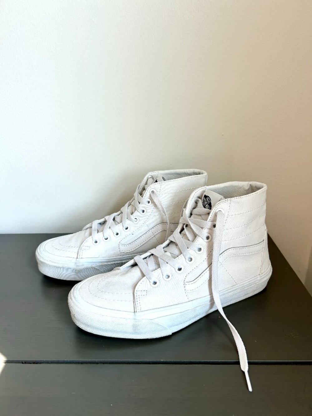 Vans Classic High-Top White Canvas Sneakers M 7.5 / W 9